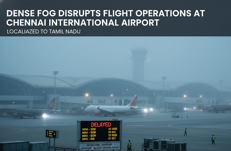 சென்னை விமான நிலையத்தில் கடும் பனிமூட்டம்: கோலாலம்பூர் விமானம் உட்பட 3 விமானங்கள் வழிமாற்றம் – பயணிகள் அவதி