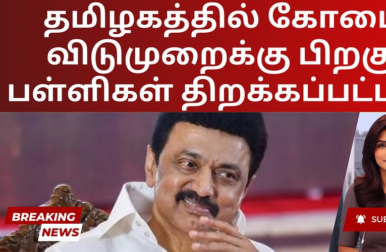 தமிழகத்தில் கோடை விடுமுறைக்கு பிறகு பள்ளிகள் திறக்கப்பட்டன