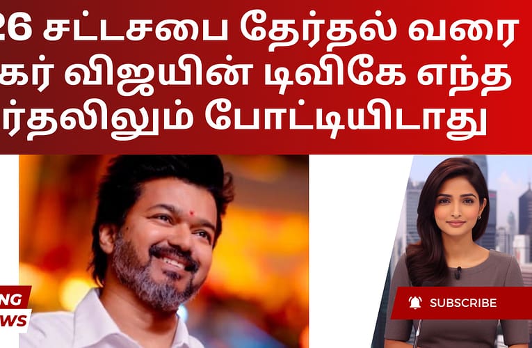 2026 சட்டசபை தேர்தல் வரை நடிகர் விஜயின் டிவிகே எந்த தேர்தலிலும் போட்டியிடாது