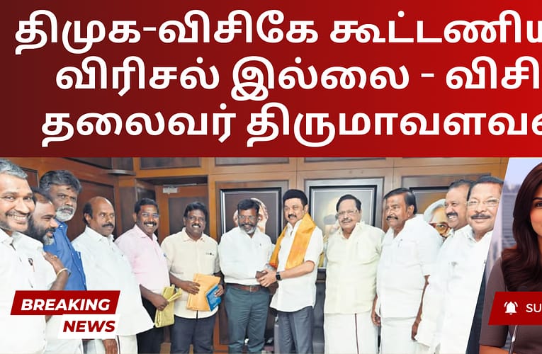 திமுக-விசிகே கூட்டணியில் விரிசல் இல்லை – விசிக தலைவர் திருமாவளவன்