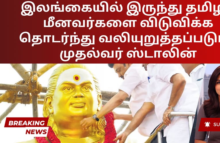 இலங்கையில் இருந்து தமிழக மீனவர்களை விடுவிக்க தொடர்ந்து வலியுறுத்தப்படும் – முதல்வர் ஸ்டாலின்