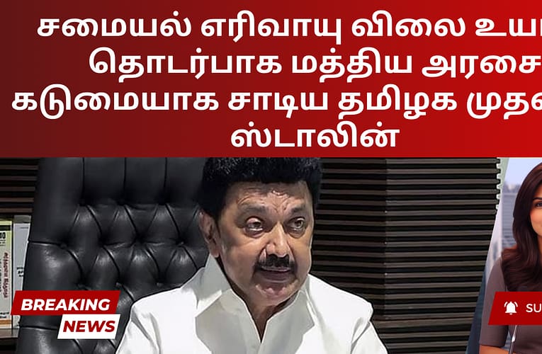 சமையல் எரிவாயு விலை உயர்வு தொடர்பாக மத்திய அரசை கடுமையாக சாடிய தமிழக முதல்வர் ஸ்டாலின்