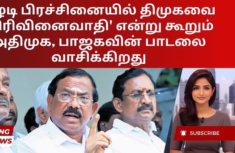 கீழடி பிரச்சினையில் திமுகவை ‘பிரிவினைவாதி’ என்று கூறும் அதிமுக, பாஜகவின் பாடலை வாசிக்கிறது