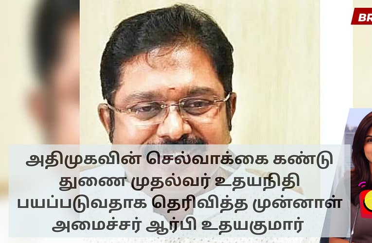 அதிமுகவின் செல்வாக்கை கண்டு துணை முதல்வர் உதயநிதி பயப்படுவதாக தெரிவித்த முன்னாள் அமைச்சர் ஆர்பி உதயகுமார்