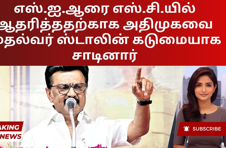 எஸ்.ஐ.ஆரை எஸ்.சி.யில் ஆதரித்ததற்காக அதிமுகவை முதல்வர் ஸ்டாலின் கடுமையாக சாடினார்