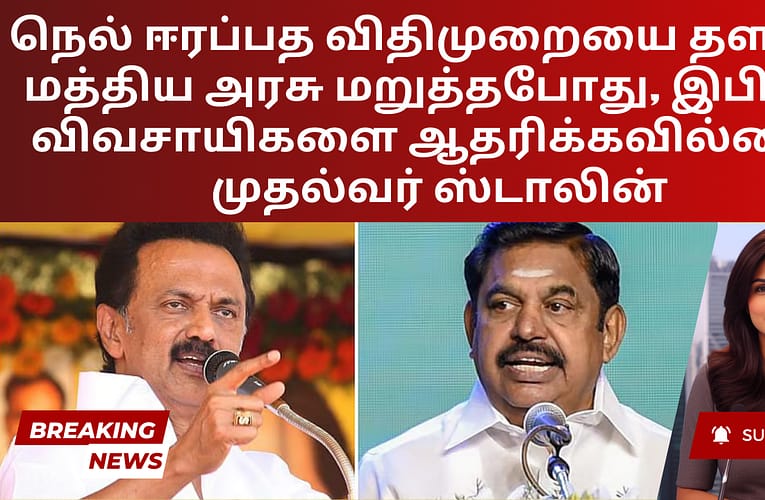 நெல் ஈரப்பத விதிமுறையை தளர்த்த மத்திய அரசு மறுத்தபோது, ​​இபிஎஸ் விவசாயிகளை ஆதரிக்கவில்லை – முதல்வர் ஸ்டாலின்